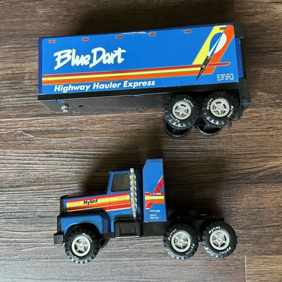 Nylint Steel Toy Semi Truck & Trailer Blue Dart Highway Hauler Express Vintage - Picture 5 of 7